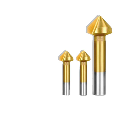 Conjunto de brocas de madeira de alta qualidade DIN335C 90 graus 3 flautas Hss broca de rebaixamento rebaixada para madeira