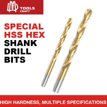 Brocas HSS totalmente retificadas com acabamento âmbar e pontas duplas